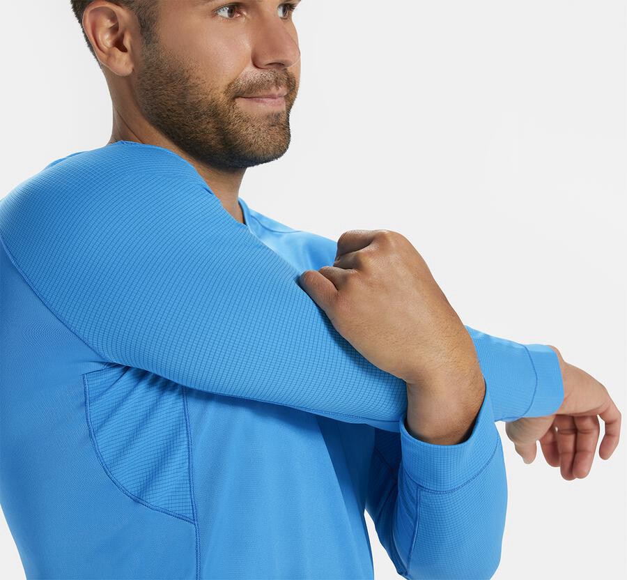 Haut Hoka One One Performance 3/4 Sleeve Homme - Bleu - ZMT-805649